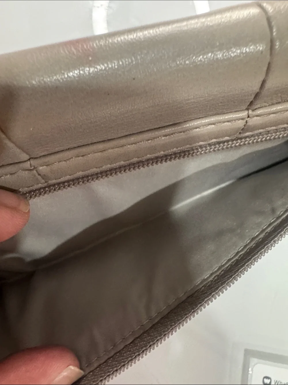Coach Gray Leather Flap Kristin Wallet with Silver Hardware